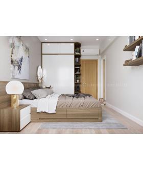 Tủ quần áo PN12 - Gỗ MDF - Dài 1.2m đến 1.8m (cao 2.4m)